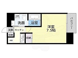 Gravis城東中央 3階1Kの間取り