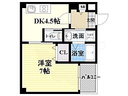 アルバス大宮 1階1DKの間取り