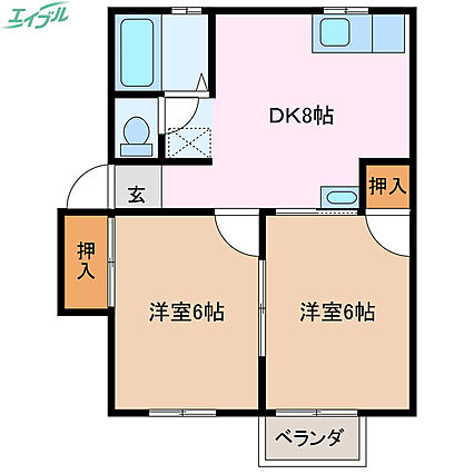 ハイツソレイユA_間取り_0