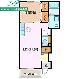トルハルバン 1階1LDKの間取り