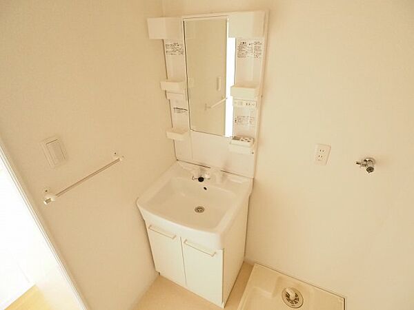 画像7:スペースがある洗面台は便利ですね。