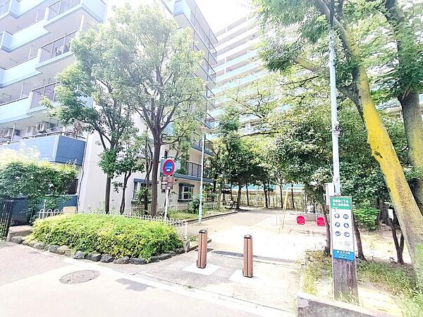 マンションに隣接した提供公園があり緑も豊富です。