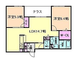 ＲＡＤＩＡＮＣＥ　ＭＩＮＯＨ 3階2LDKの間取り