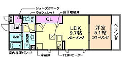 BizSTAY石橋駅前 1LDKの間取図画像