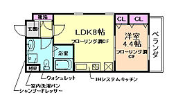 プリマベーラヒルズ 1LDKの間取図画像