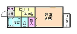 アメニティー・K 1Kの間取図画像