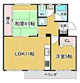 箕面如意谷住宅5棟4階5.5万円