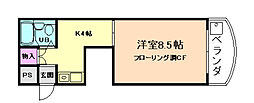 プラスコート小野原東 1Kの間取図画像