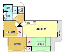アビタグランテ 3LDKの間取図画像