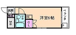 カームヒル箕面 1Kの間取図画像