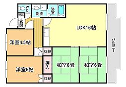 エスポワール箕面 4LDKの間取図画像