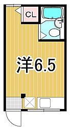 ライトハウス ワンルームの間取図画像