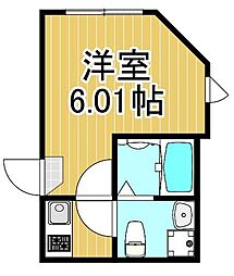 メゾンド・アヴェニュール亀有 2階1Kの間取り