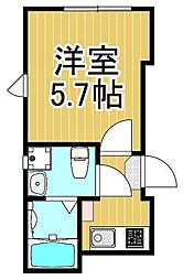 メゾンド・アヴェニュール亀有 3階1Kの間取り