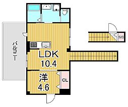 Clavius ZEH 1LDKの間取図画像