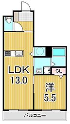 ソーレ・カサグランデ 1LDKの間取図画像
