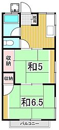 伊藤ハイツ 2Kの間取図画像