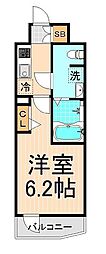 クレヴィスタ北綾瀬 1Kの間取図画像