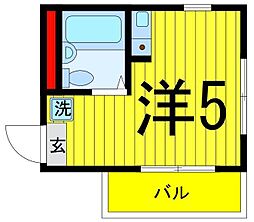 サンセットビレッジ ワンルームの間取図画像