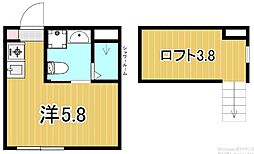 LeaLea ワンルームの間取図画像