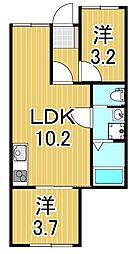 リザーブ北綾瀬 2LDKの間取図画像