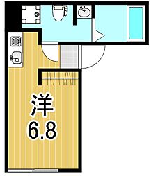 フィオーネ亀有 ワンルームの間取図画像
