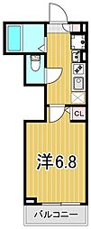 グランクオール青井WEST 1Kの間取図画像