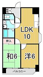 ウィステリアヒルズ 2LDKの間取図画像