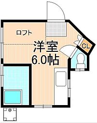レジデンス豊 1Kの間取図画像