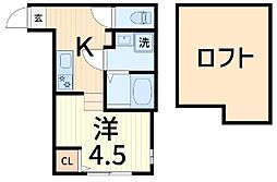 LOFT AOI 1Kの間取図画像
