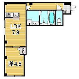 Clavius ZEH 1DKの間取図画像