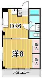 ラバーゼ東綾瀬 1DKの間取図画像