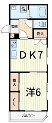 マンションロワジール 1DKの間取図画像
