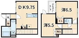 モンシャン 2DKの間取図画像