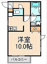 アルト・ポンテ ワンルームの間取図画像