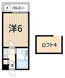 ジュネパレス柏第54 1Kの間取図画像