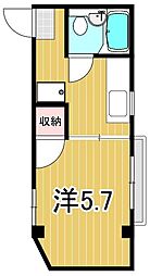 アドニス 1Kの間取図画像