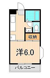ハイム東綾瀬 1Kの間取図画像
