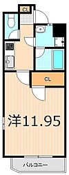 セルクルーズ綾瀬 1Kの間取図画像