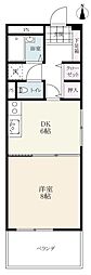 パークサイド松島II 4階1DKの間取り