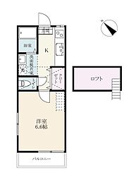 N・Quattro武雄 1階1DKの間取り