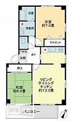 Confor武雄 3階2LDKの間取り