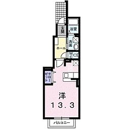 ヴィラ・アバンティ ワンルームの間取図画像