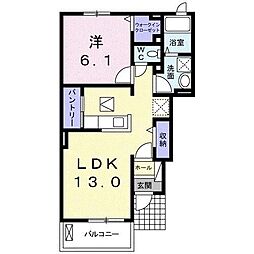 エスペランサ 1LDKの間取図画像