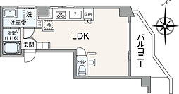 パレ・ドール新宿 1LDKの間取図画像