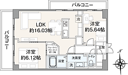 間取図画像 2LDK