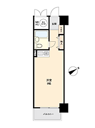 五反田グリーンハイツ ワンルームの間取り