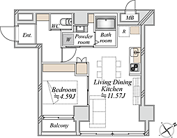 ストーク四谷 1LDKの間取図画像