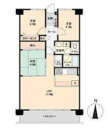 アイランドグレース城南 3LDKの間取図画像