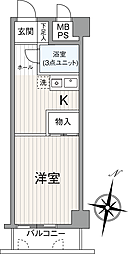 ライオンズマンション渋谷 1Kの間取図画像